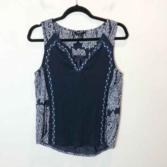 Lucky Blue Emroidered Tank - Picture 1 of 3